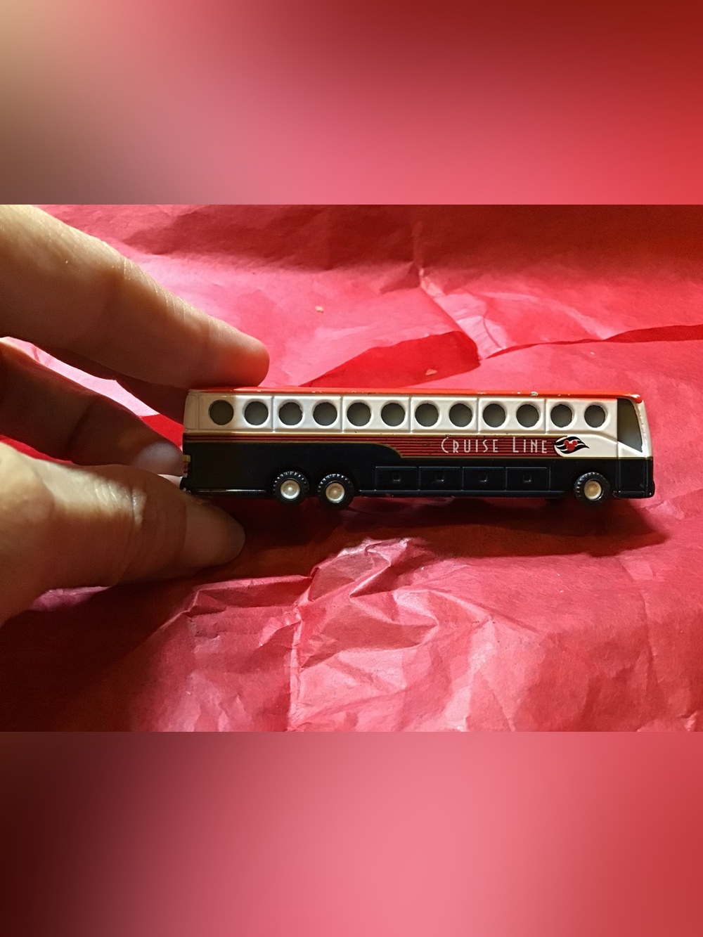 Disney cruise line miniature bus toy